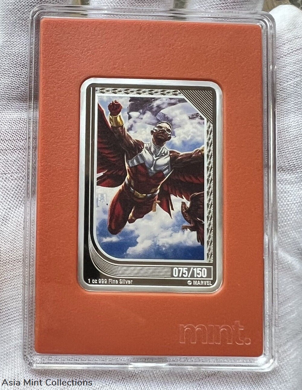 2023 - Uncommon Niue Marvel Trading Coins Orange - Falcon 75/150 - Mint Sold Out! 2 2023 uncommon niue marvel trading coins orange falcon 75 150 mint sold out