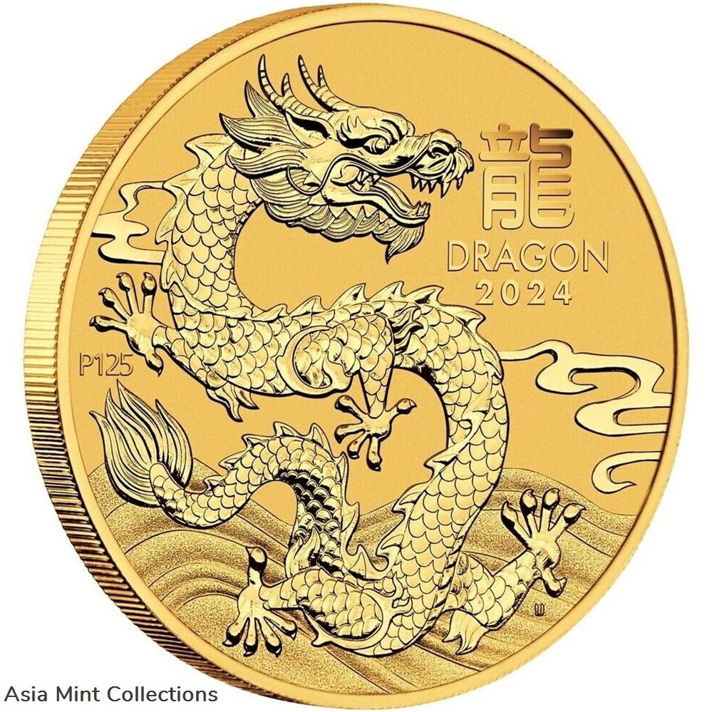 2024 - Perth Mint 1/20 Oz 24Kt 9999 Gold Year of the Dragon Bullion Coin coins ingots 2024 perth mint 1 20 oz 24kt 9999 gold year of the dragon bullion coin