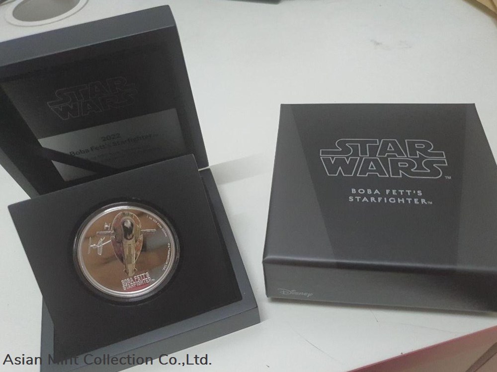 2022 Star Wars™: Boba Fett's Starfighter 1oz Silver $2 Niue Coin 3 coins ingots bullion 2022 star wars boba fett s starfighter 1oz silver 2 niue coin