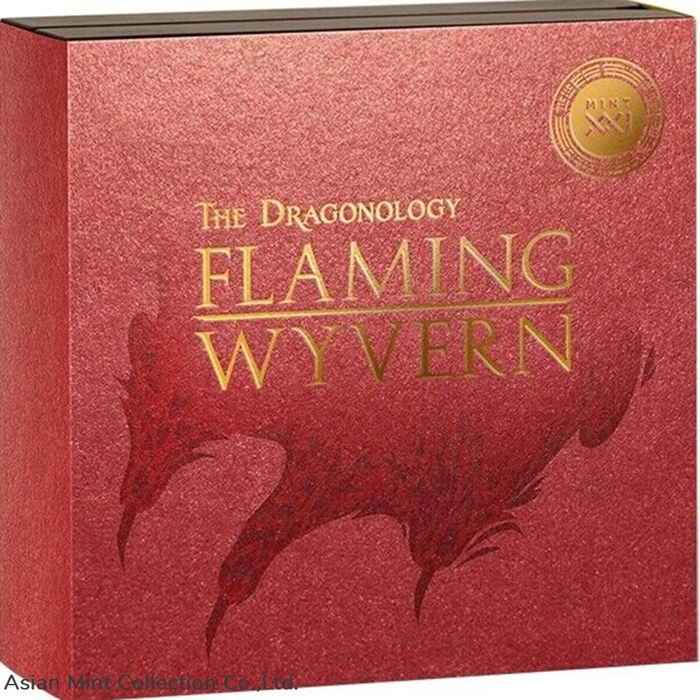 2023 - Flaming Wyvern The Dragonology 2 oz Silver Coin 2000 Francs CFA Cameroon 4 coins ingots bullion 2023 flaming wyvern the dragonology 2 oz silver coin 2000 francs cfa cameroon
