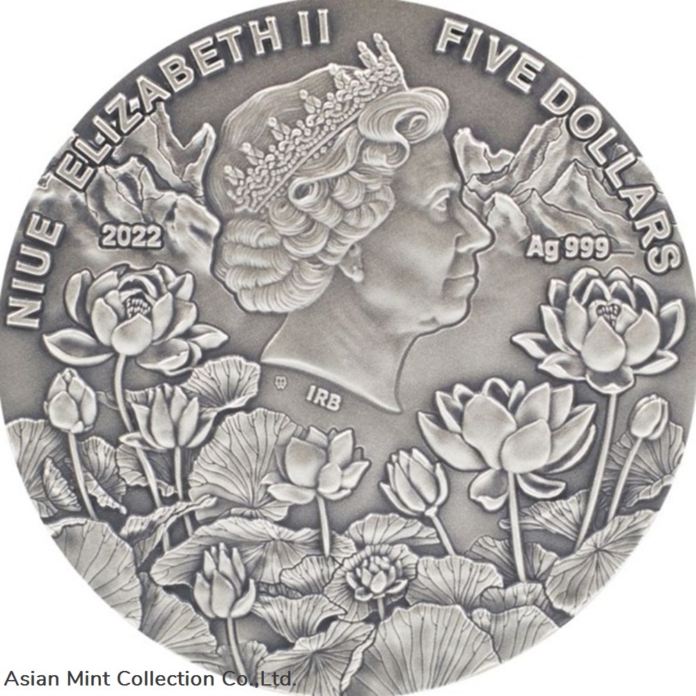 2022 - Niue 5$ Legendary Lands Shambhala 2oz 2 coins ingots bullion silver coin 2022 niue 5 legendary lands shambhala 2oz