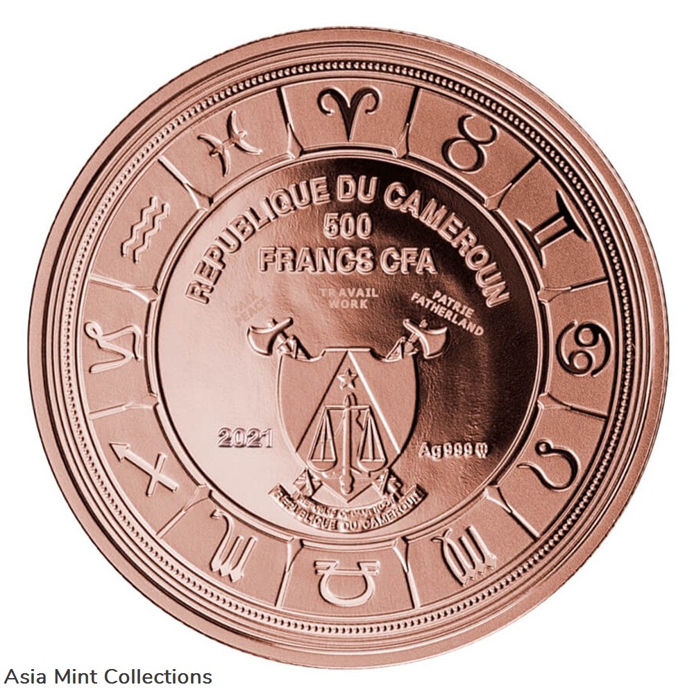 coins ingots bullion 2021 taurus zodiac signs proof silver coin 500 francs cfa cameroon