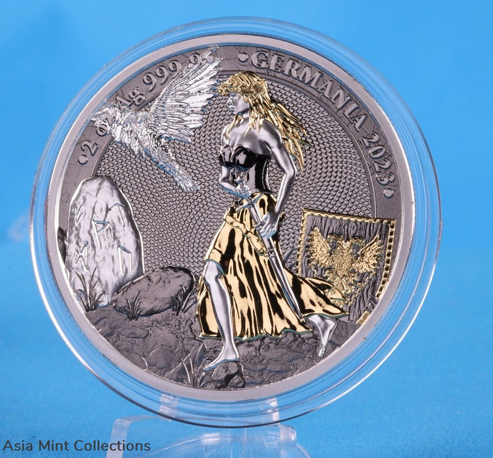 2023 - Germania Germania Mint ANA Edition 10 Mark 2 oz 999.9 Silver 2 oz BU 7 coins ingots bullion coin 2023 germania germania mint ana edition 10 mark 2 oz 999 9 silver 2 oz bu
