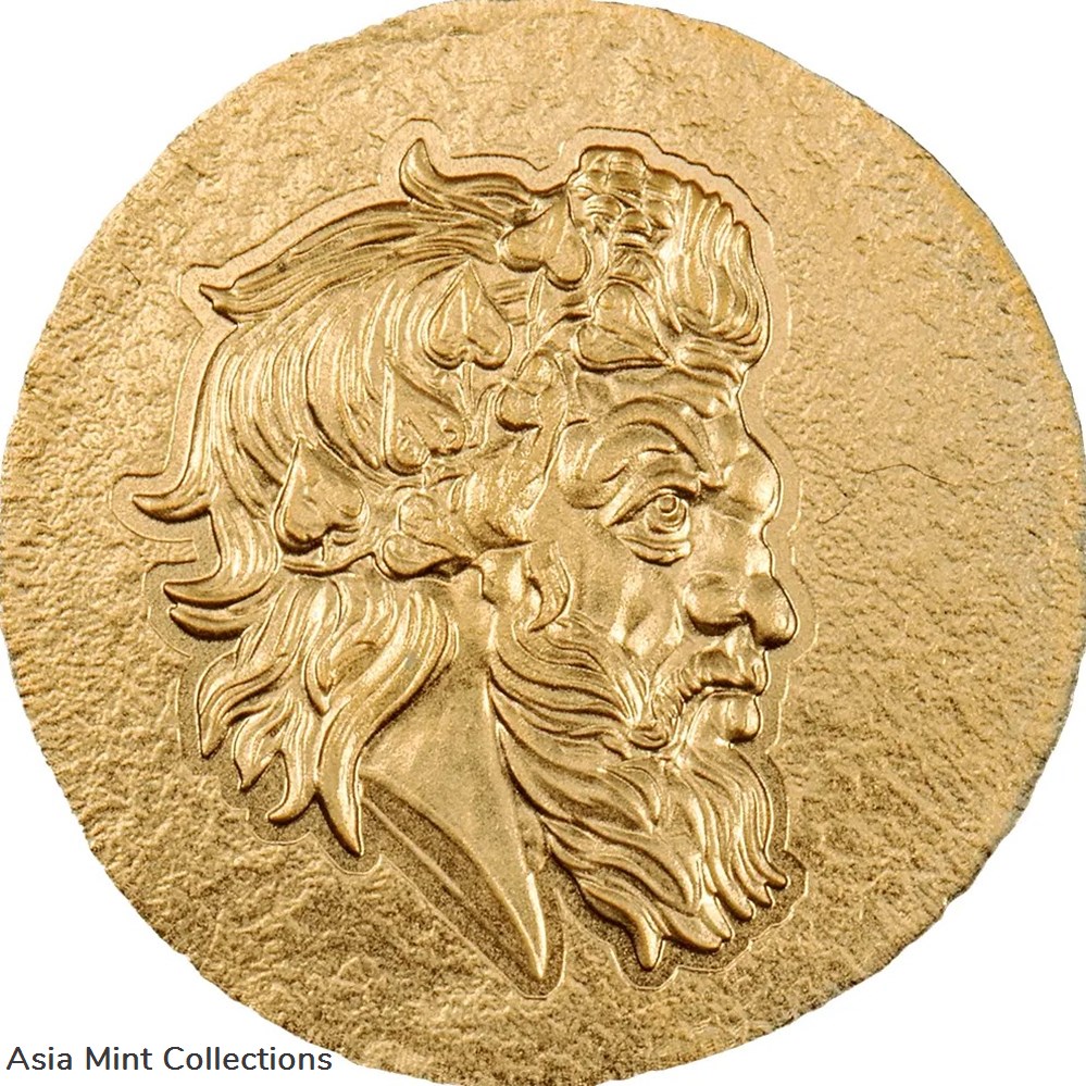 2023 Cook Islands Ancient Greece Pan Panticapaeum 1/2g Gold Silk Finish Coin coins ingots bullion 2023 cook islands ancient greece pan panticapaeum 1 2g gold silk finish coin