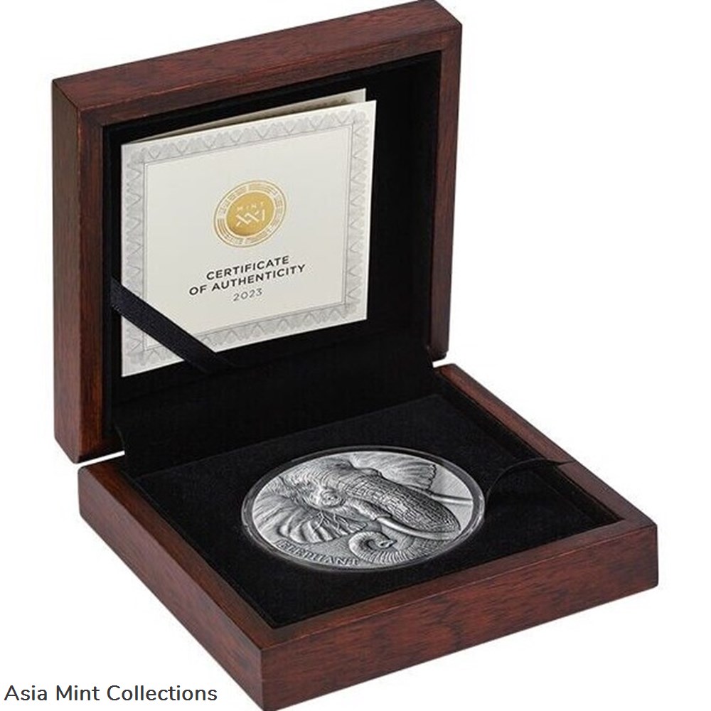 2023 - Elephant Expressions of Wildlife 2 oz Silver Coin CFA Cameroon 3 coins ingots bullion 2023 elephant expressions of wildlife 2 oz silver coin cfa cameroon