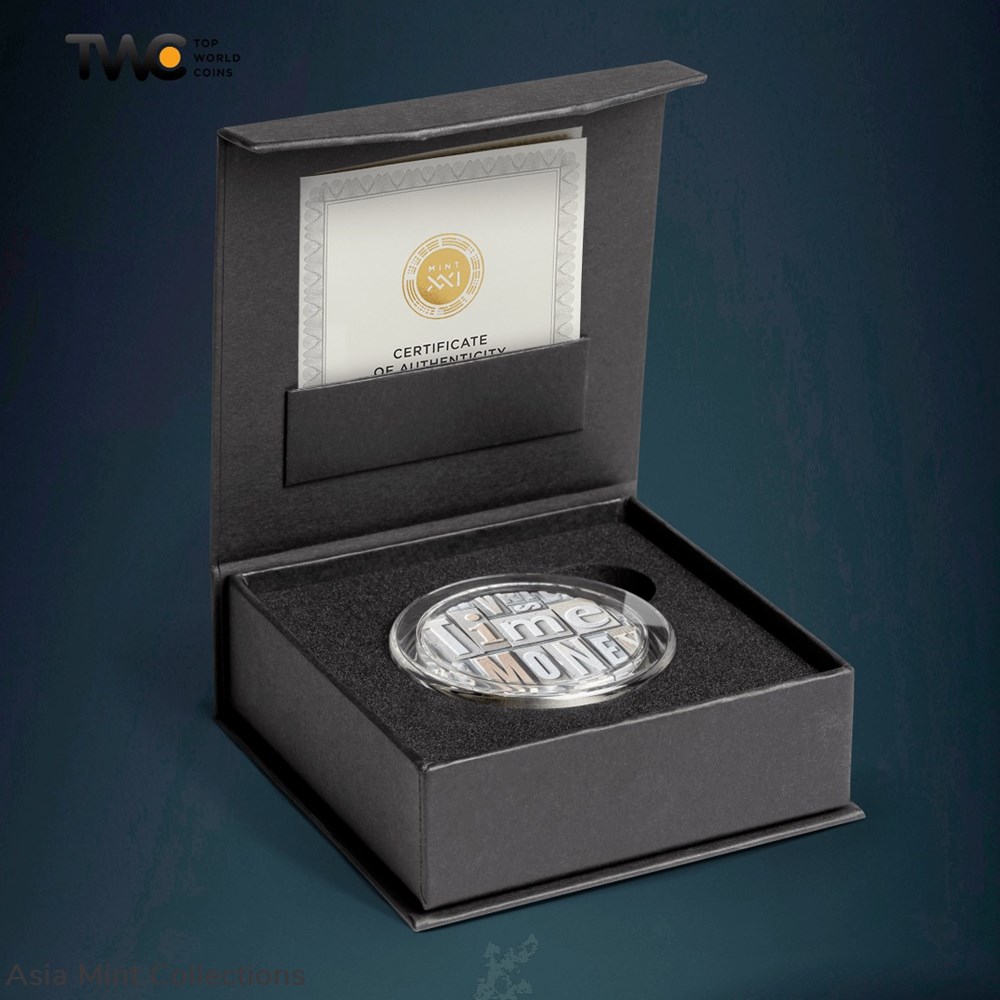 2023 - Time is Money 2 oz Antique finish Silver Coin 2000 Francs CFA Cameroon 5 coins ingots bullion 2023 time is money 2 oz antique finish silver coin 2000 francs cfa cameroon