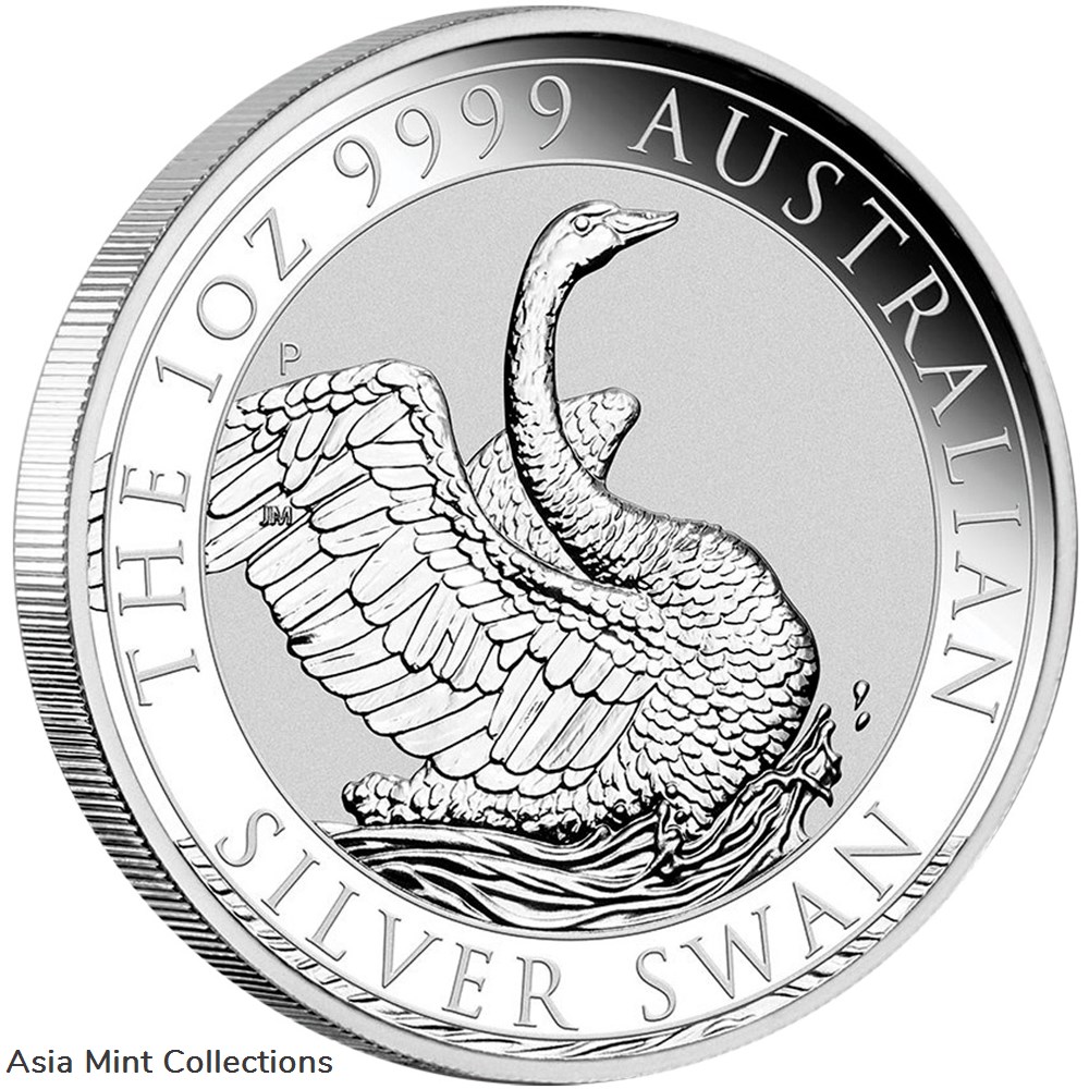2020 Swan Australia 1 oz Silver Coin 1 Dollar Silver 9999 *St/Bu* coins ingots bullion 2020 swan australia 1 oz silver coin 1 dollar silver 9999 st bu