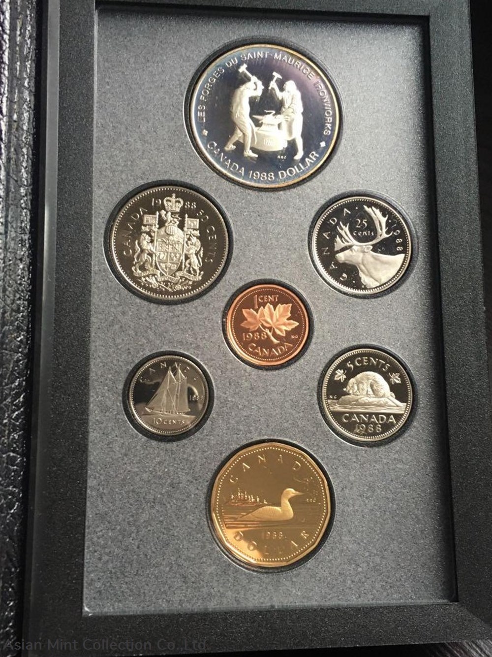 1988 CANADA 7coins Double Dollar Proof Set ( Included $1 Silver Coin - Saint-Maurice Ironworks) 4 1988 canada 7coins double dollar proof set included 1 silver coin saint maurice ironworks