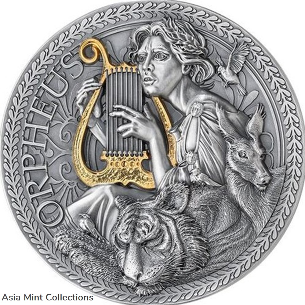 2023 - Orpheus The Great Greek Mythology 1 oz Antique finish Silver Coin Cameroon coins ingots bullion 2023 orpheus the great greek mythology 1 oz antique finish silver coin cameroon