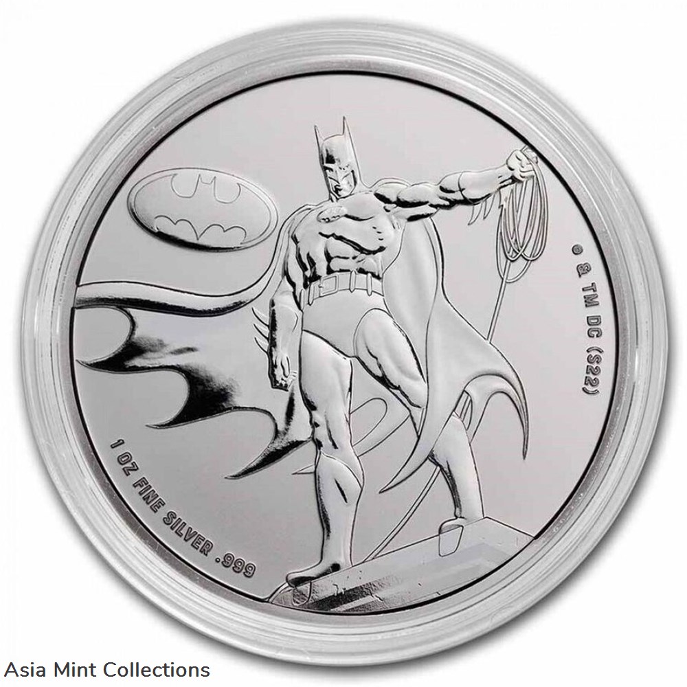 2023 - Batman™ DC Comics™ 1oz Silver Samoa ST/BU Silver Coin 3 coins ingots bullion 2023 batman dc comics 1oz silver samoa st bu silver coin