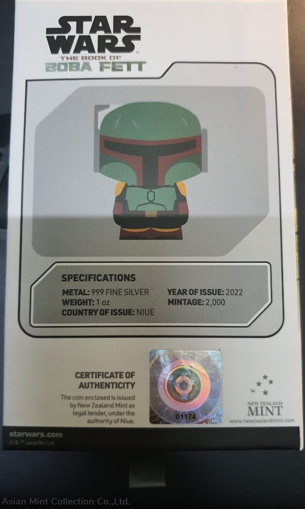 2022 - Star Wars The Book of Boba Fett™ - Boba Fett™ 1oz Silver Chibi® Coin 4 coins ingots bullion 2022 star wars the book of boba fett boba fett 1oz silver chibi coin