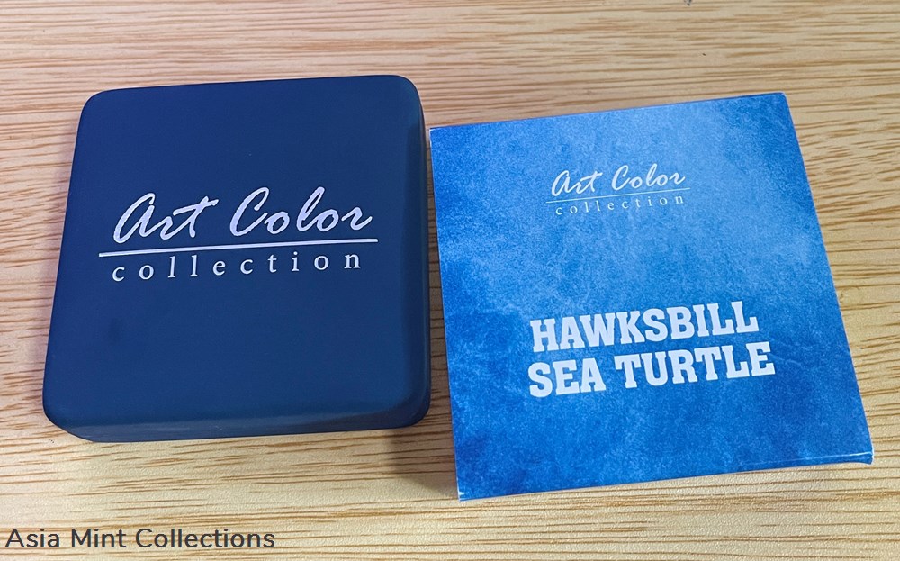 2022 - 1 oz Silver New Zealand Sea Turtle - Space colored and painted w Box & COA 4 coins ingots bullion coin 2022 1 oz silver new zealand sea turtle space colored and painted w box coa