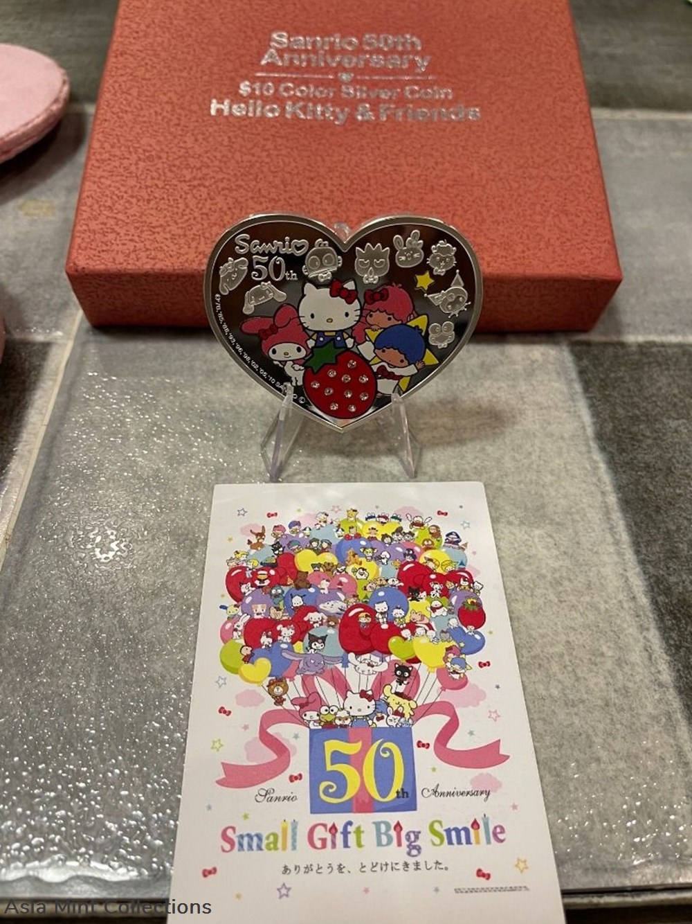 coins ingots bullion coin 2010 niue island pamp minted sanrio 50th anniversary 10 hello kitty love shaped colorized silver