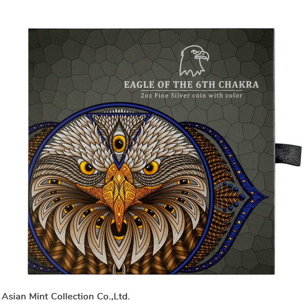 2023 Solomon Islands Eagle of the 6th Chakra 2oz Silver Colorized Coin 4 coins ingots bullion 2023 solomon islands eagle of the 6th chakra 2oz silver colorized coin