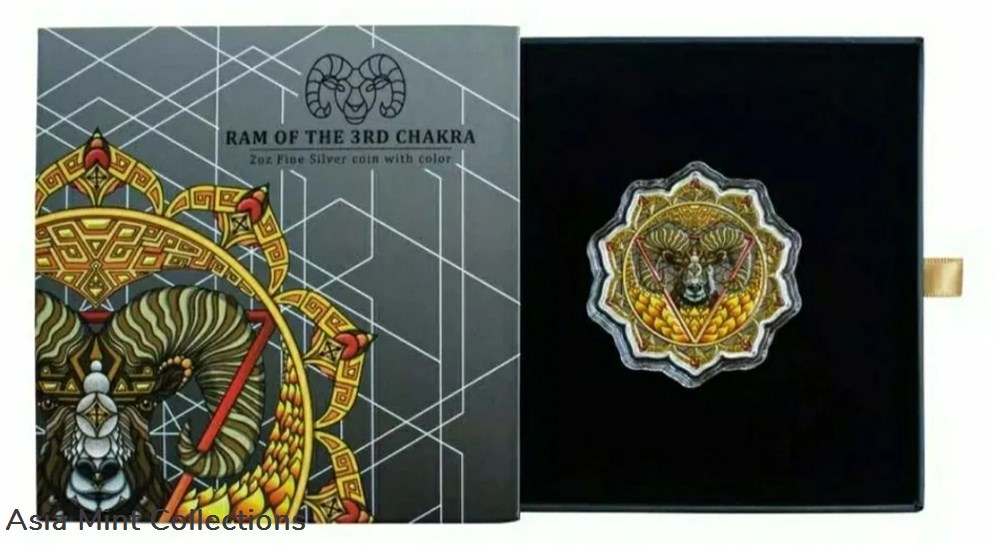 2022 $5 Solomon Islands RAM OF THE 3ER CHAKRA Phil Lewis 2 Oz Silver Proof Coin. 5 coins ingots bullion 2022 5 solomon islands ram of the 3er chakra phil lewis 2 oz silver proof coin