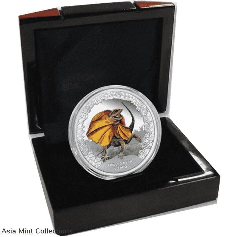 2013 - Australia's Remarkable Reptiles Frilled Neck Lizard 1oz 3 coins ingots bullion silver coin 2013 australia s remarkable reptiles frilled neck lizard 1oz