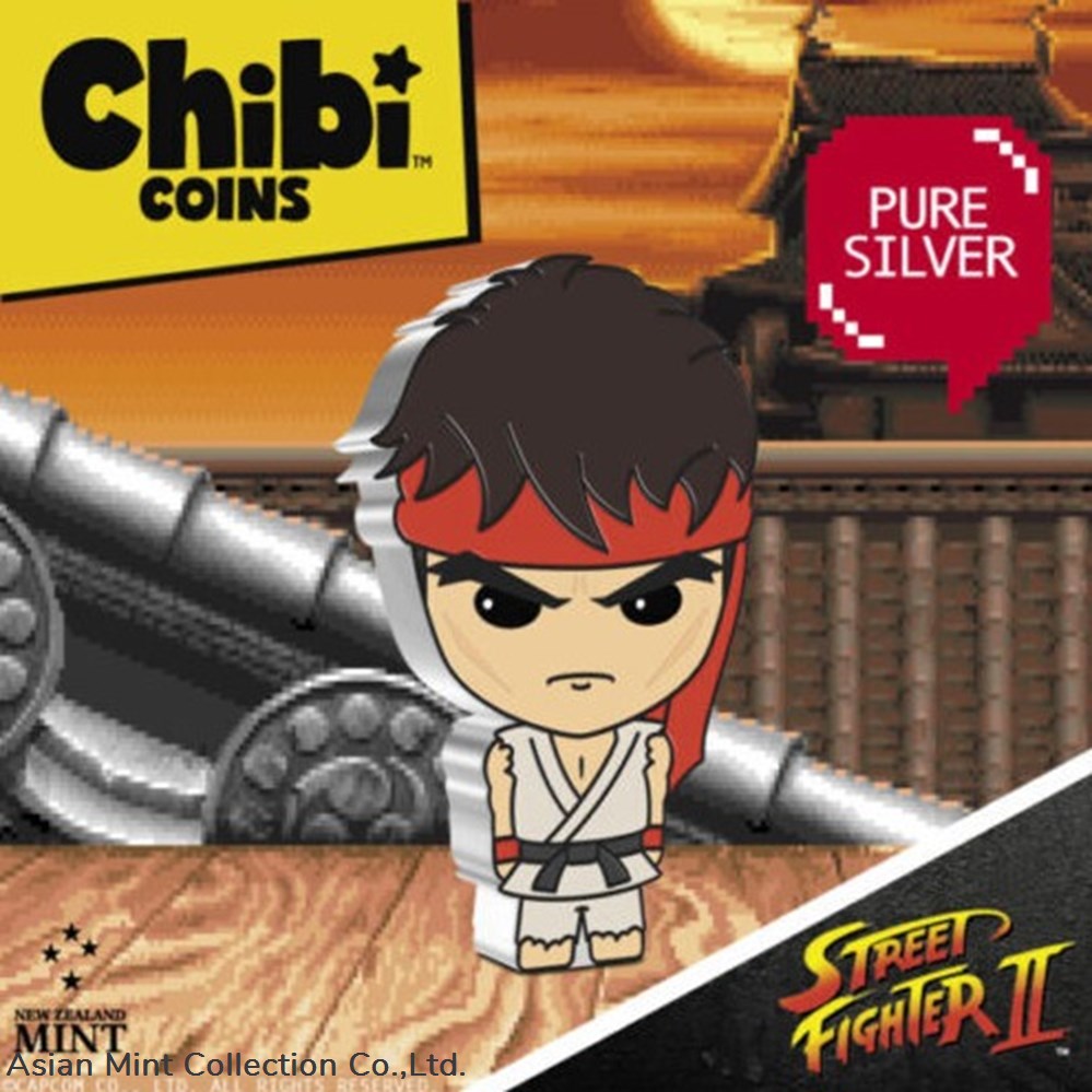 2021 Niue Street Fighter II Ryu 1 oz Silver Chibi Coin 4 coins ingots bullion ingot 2021 niue street fighter ii ryu 1 oz silver chibi coin