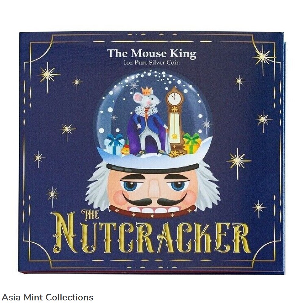 2023 - The Mouse King The Nutcracker PAMP Salomon Islands 1oz Silver PP with Original Packaging 7 coins ingots bullion coin 2023 the mouse king the nutcracker pamp salomon islands 1oz silver pp with original packaging
