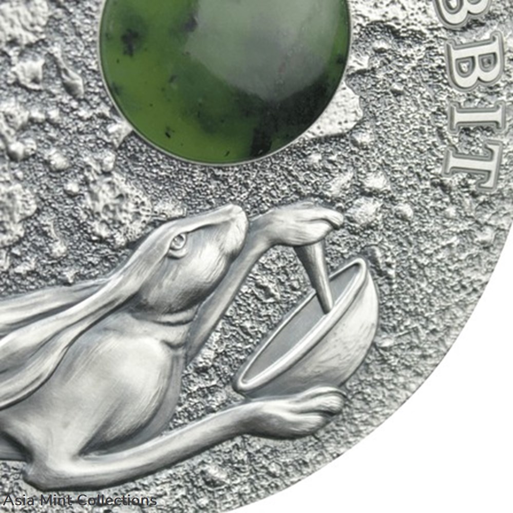 2021 - Moon Rabbit 50 g Antique finish Silver Coin 2$ Niue 3 coins ingots bullion 2021 moon rabbit 50 g antique finish silver coin 2 niue