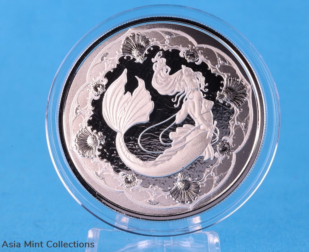 2022 - Samoa 2 Tala 1oz 999 Silver Mermaid Princess of the Seas Proof / Like 3 coins ingots bullion coin 2022 samoa 2 tala 1oz 999 silver mermaid princess of the seas proof like