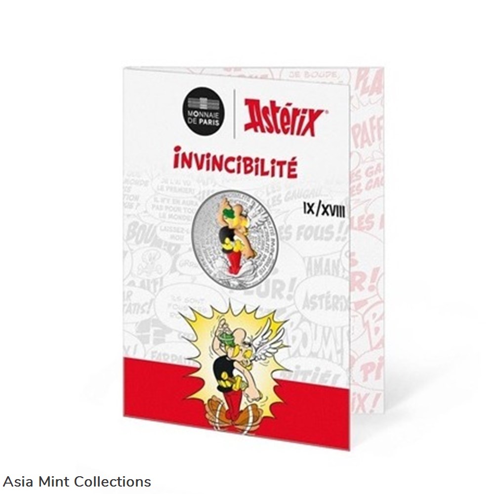 2022 - 10 euro France silver – Asterix (invincibility) coins ingots bullion coin 2022 10 euro france silver asterix invincibility