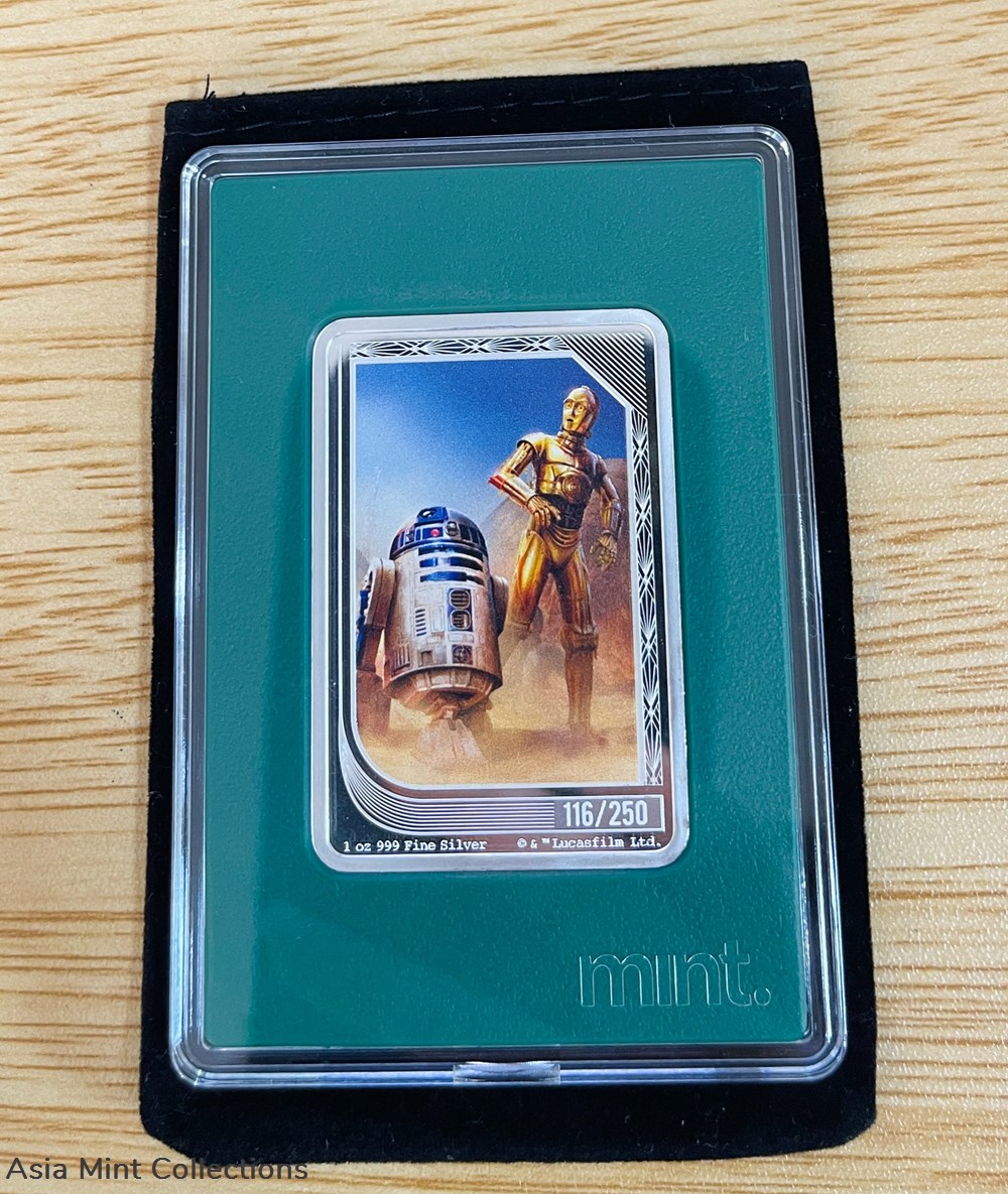 2023 Niue Star Wars Mint Trading Droids! C-3PO & R2D2 1 oz 999 Silver 116/250 coins ingots bullion coin 2023 niue star wars mint trading droids c 3po r2d2 1 oz 999 silver 116 250