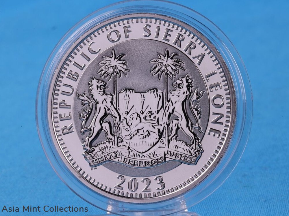 2023 - 1 oz 999 Silver Big Five Buffalo Sierra Leone ST/BU Silver Coin 8 coins ingots bullion 2023 1 oz 999 silver big five buffalo sierra leone st bu silver coin