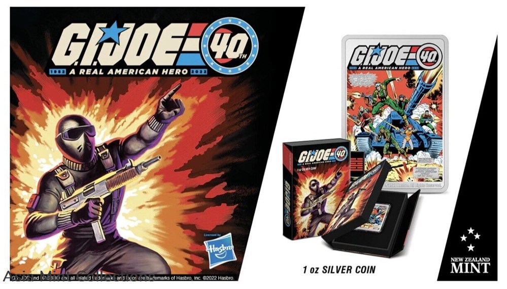 coins 2022 g i joe 40th anniversary 1oz silver coin low mintage 1982