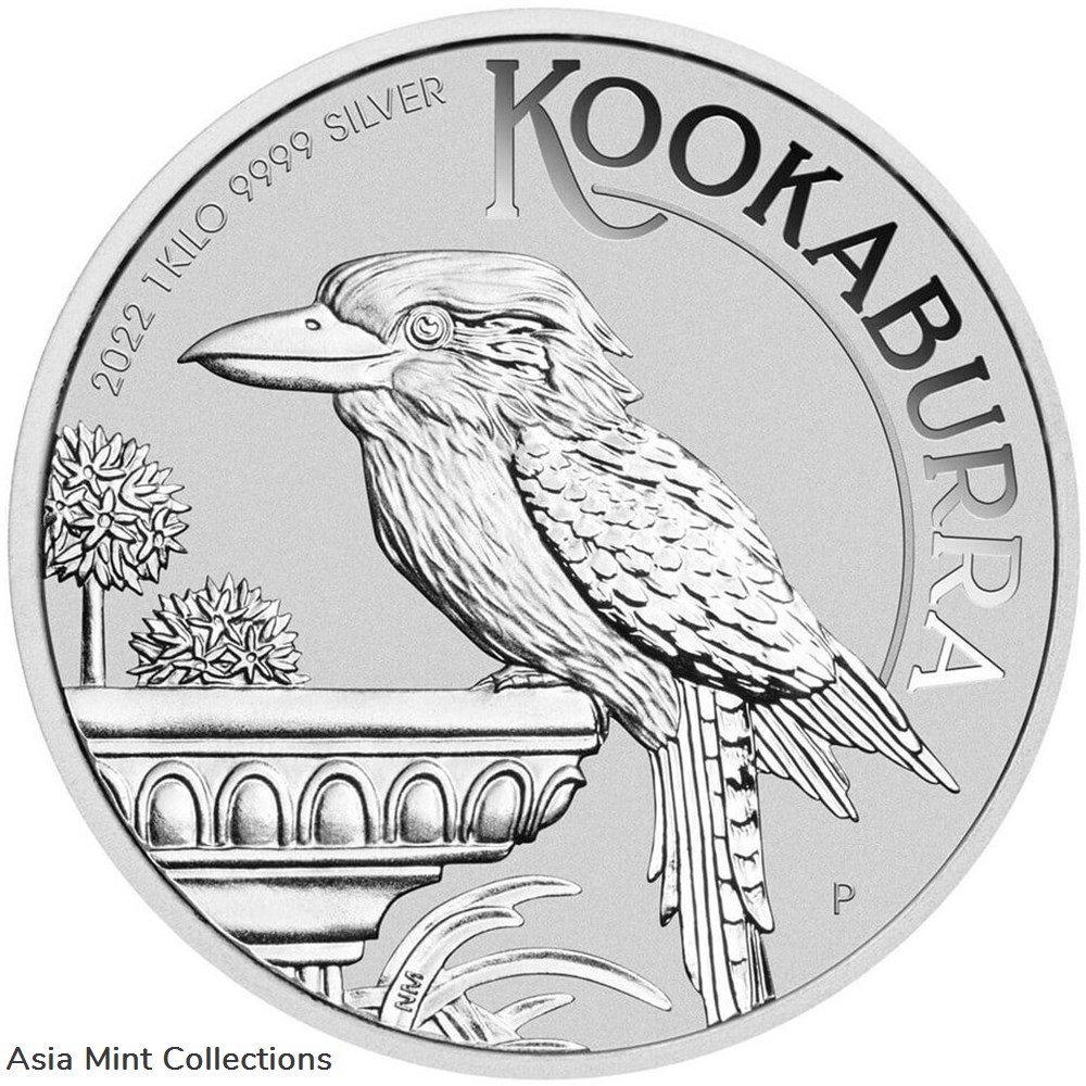 2022 - 1 Kilo Silver 9999 Purity Perth Mint Australian Kookaburra Bullion Coin 2 coins ingots 2022 1 kilo silver 9999 purity perth mint australian kookaburra bullion coin