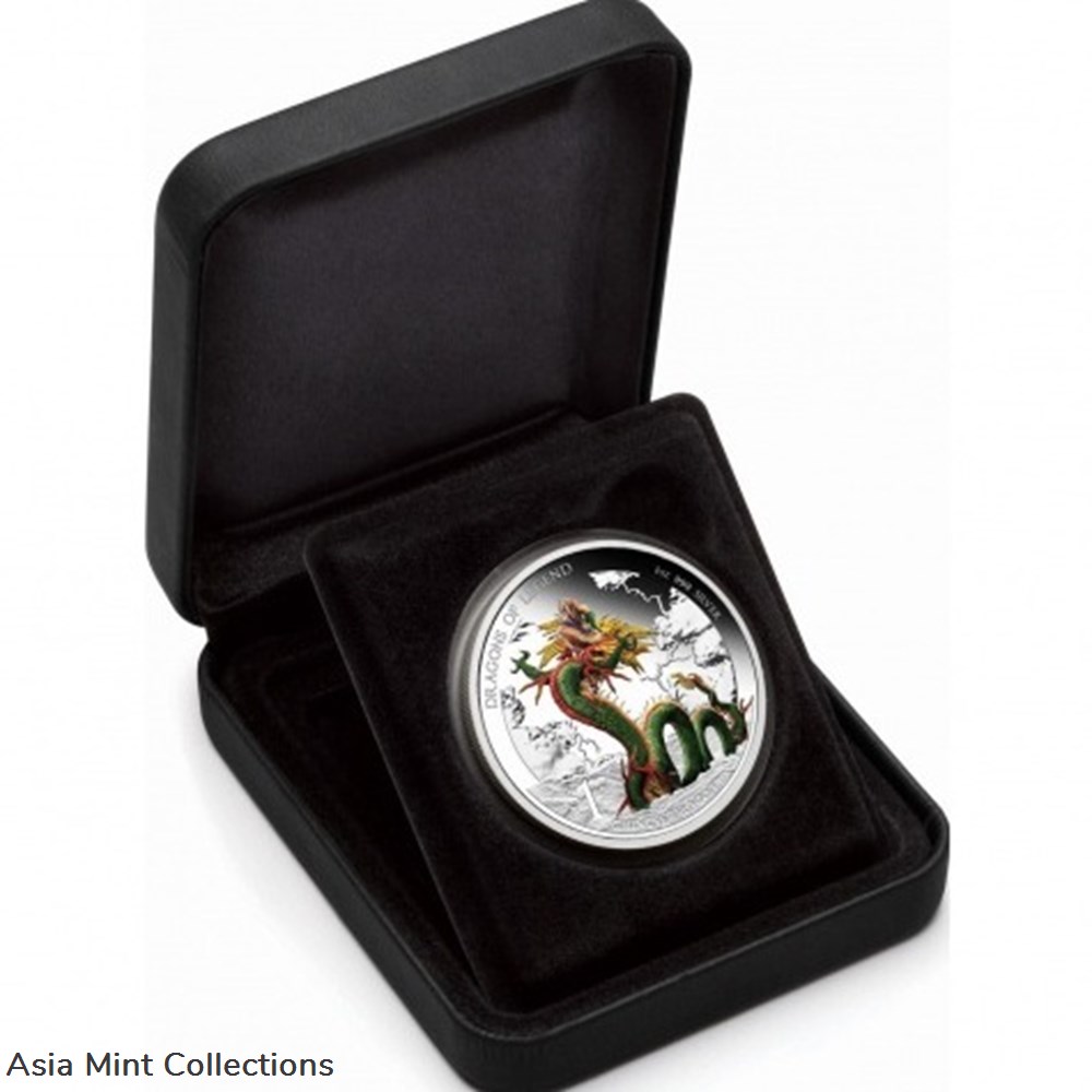 2012 - Dragons Of Legend Chinese Dragon 1 oz proof silver coin Tuvalu 3 coins ingots bullion 2012 dragons of legend chinese dragon 1 oz proof silver coin tuvalu
