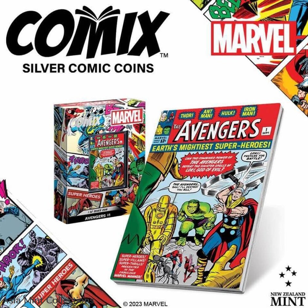 coins ingots bullion 2023 niue marvel comix avengers 1 1oz silver colorized proof coin