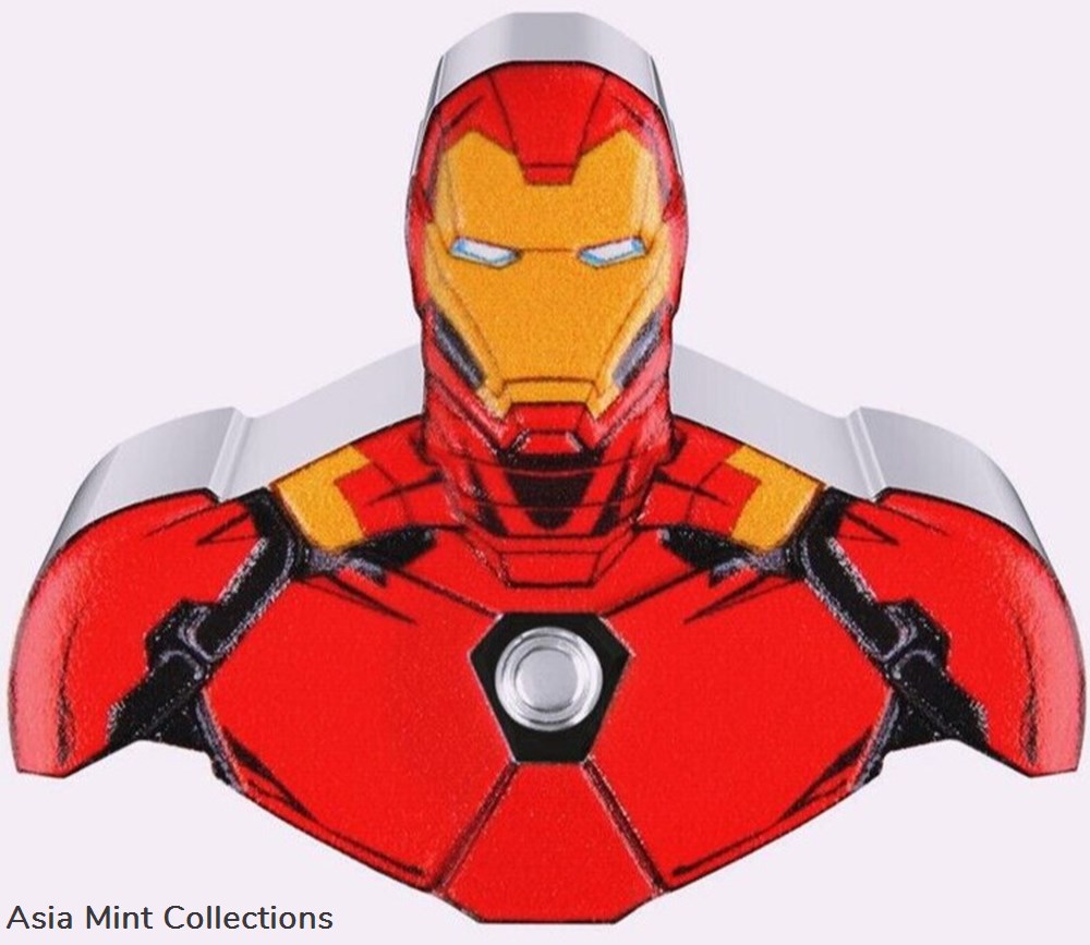 2023 - 1 oz Silver Niue Proof Shape - IRON MAN - Tony Stark - Avengers coins ingots bullion coin 2023 1 oz silver niue proof shape iron man tony stark avengers