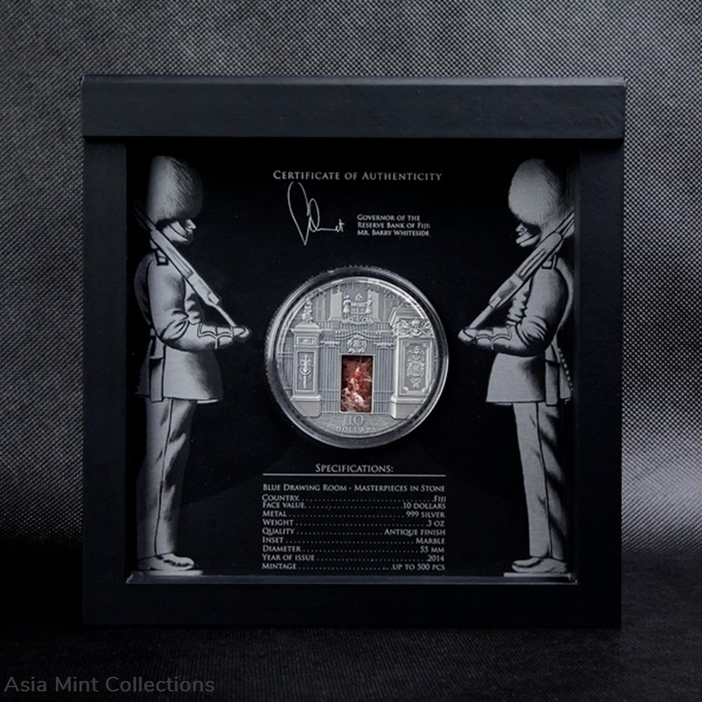 coins ingots bullion 2014 blue drawing room masterpieces in stone 3oz antique finish silver coin fiji