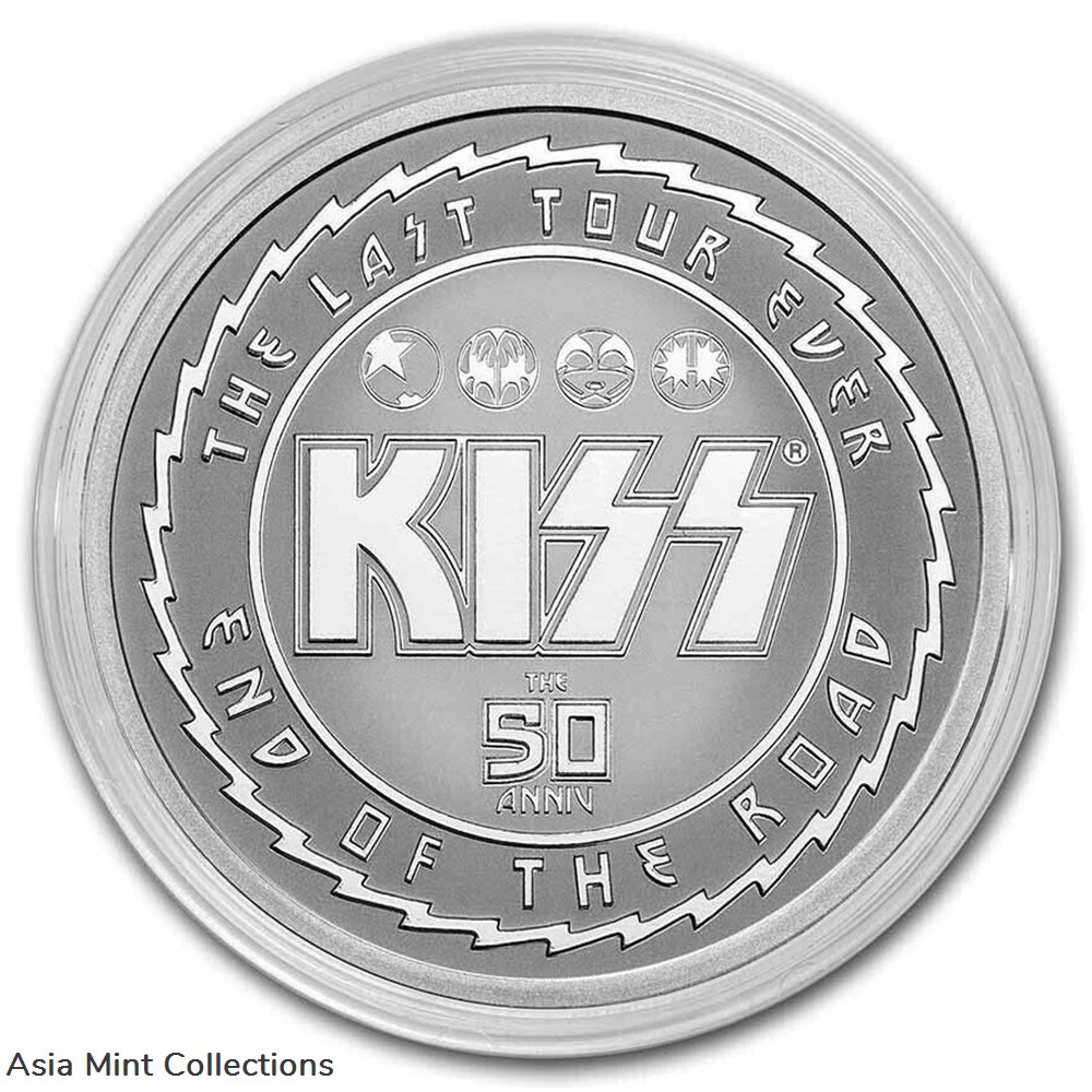 coins ingots bullion 2023 50 years kiss 1oz 999 niue 2 silver coin silver st bu