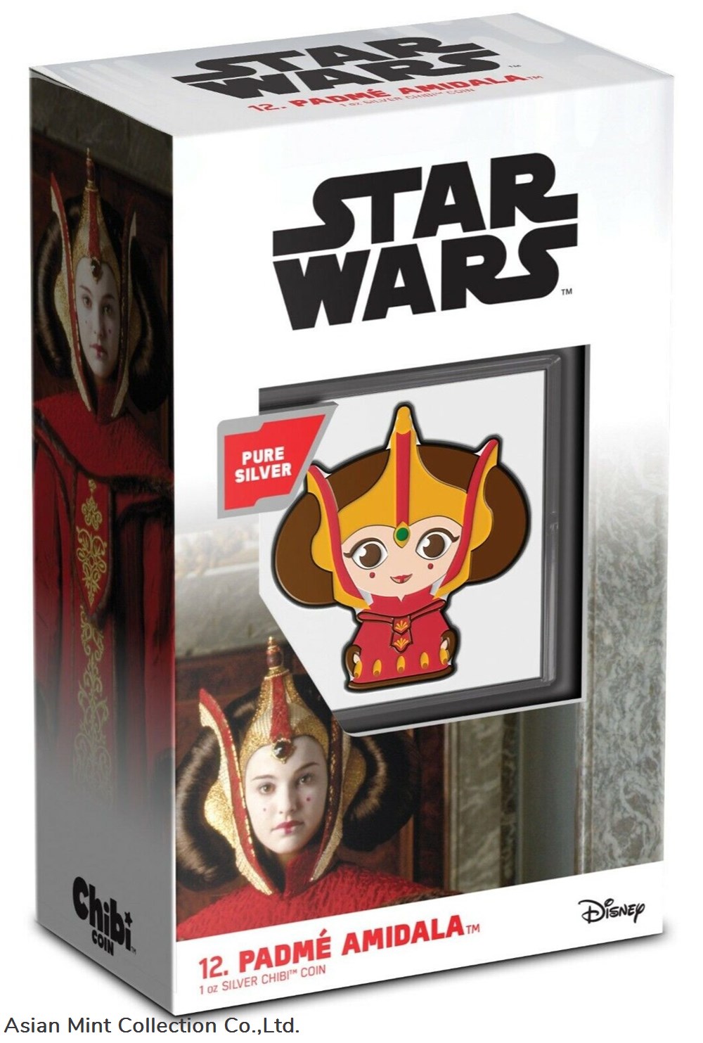 2022 - 1 Oz Silver Proof - Chibi Star Wars Series - Padmé Amidala - Niue 3 coins ingots bullion 2022 1 oz silver proof chibi star wars series padme amidala niue