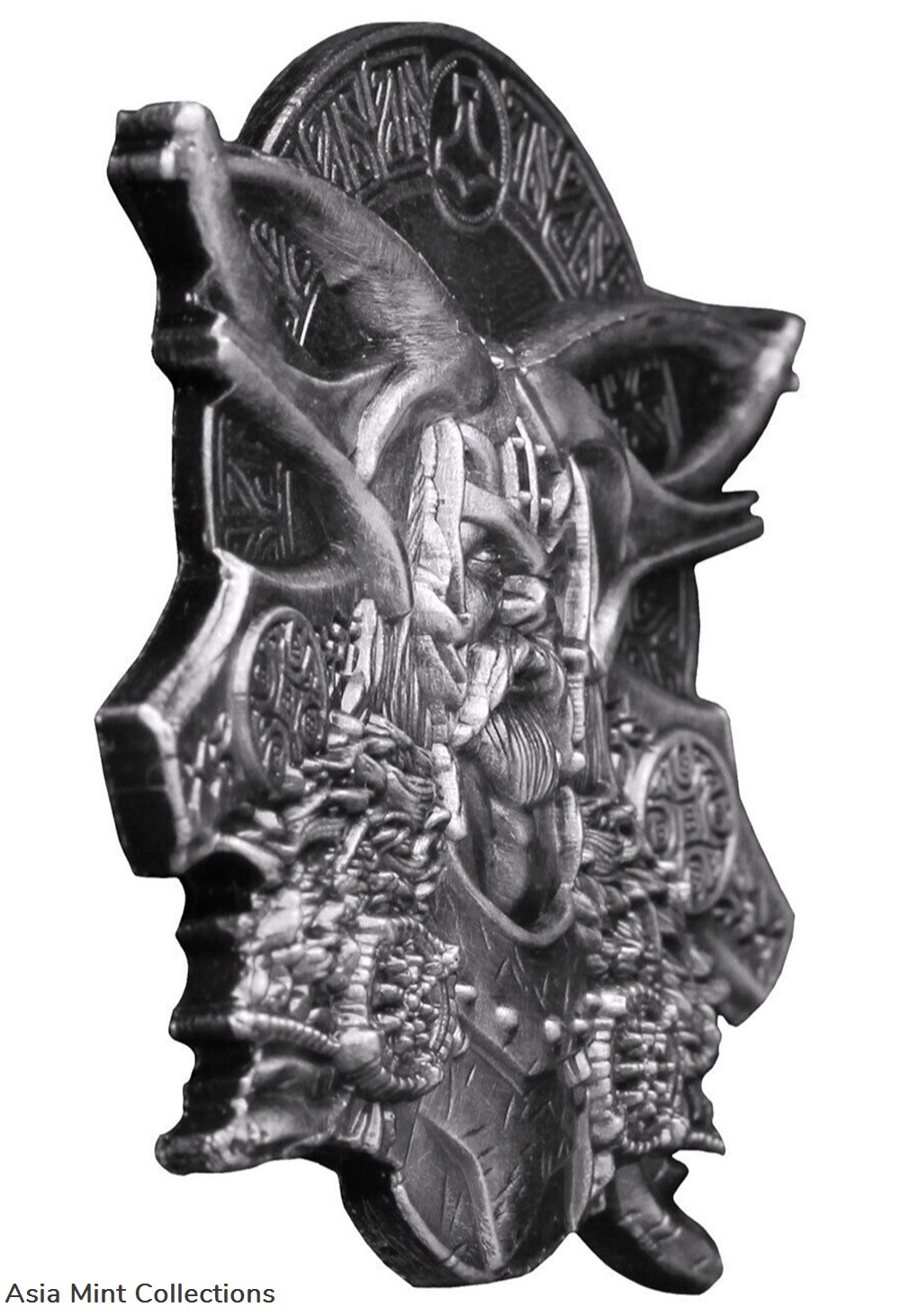 2022 - Ghana Norse Gods Thor Ultra High Relief Silver Plated Antiqued GH¢2 Coin 3 coins ingots bullion 2022 ghana norse gods thor ultra high relief silver plated antiqued gh 2 coin
