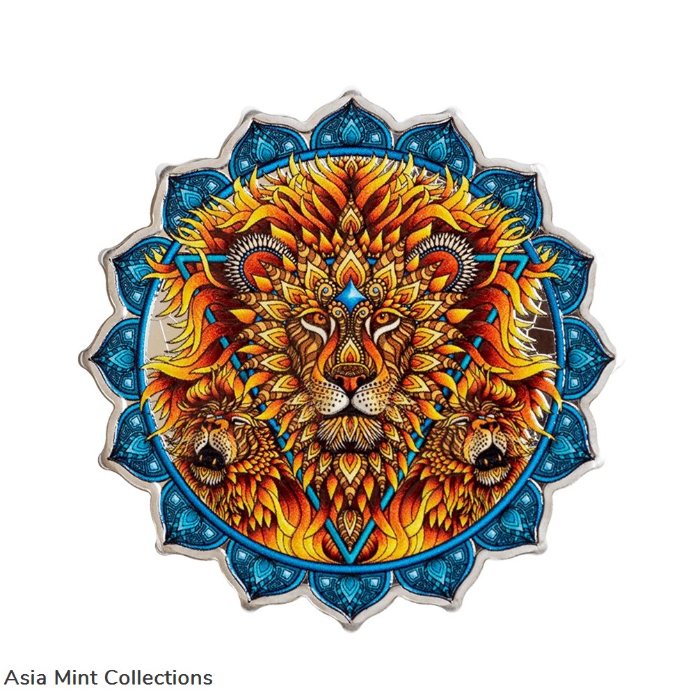 2023 Solomon Islands Lion of the 5th Chakra 2oz Silver Colorized Coin coins ingots bullion 2023 solomon islands lion of the 5th chakra 2oz silver colorized coin