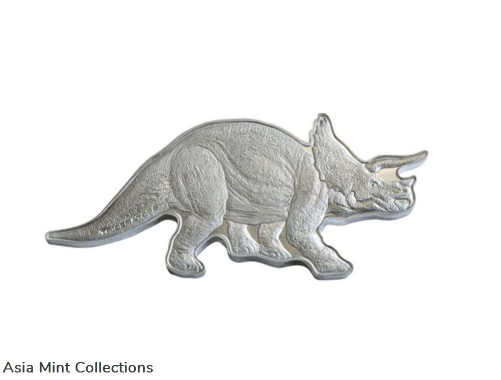 2022 Solomon Islands Dinosaurs Triceratops 2oz Silver Reverse Proof Coin 2 coins ingots bullion 2022 solomon islands dinosaurs triceratops 2oz silver reverse proof coin