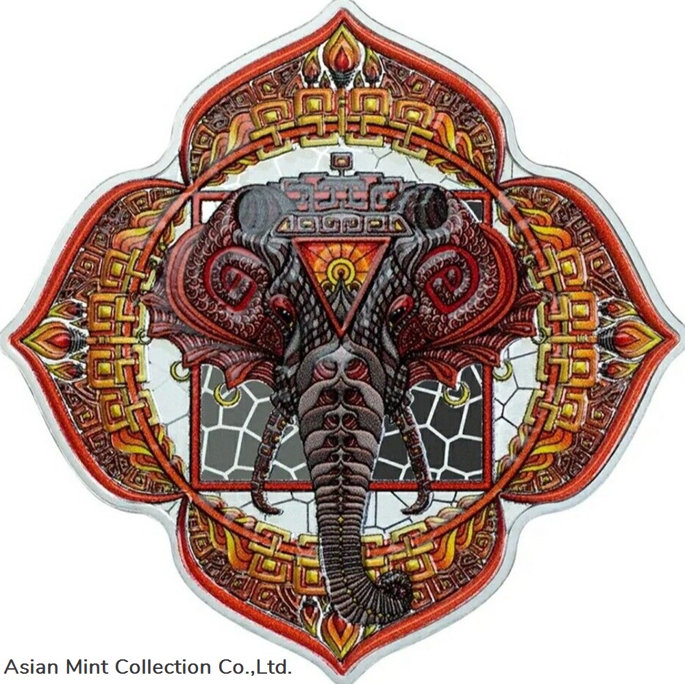 2022 $5 Solomon Islands ELEPHANT CHAKRA 1ST Phil Lewis 2 Oz Silver Proof Coin coins ingots bullion 2022 5 solomon islands elephant chakra 1st phil lewis 2 oz silver proof coin