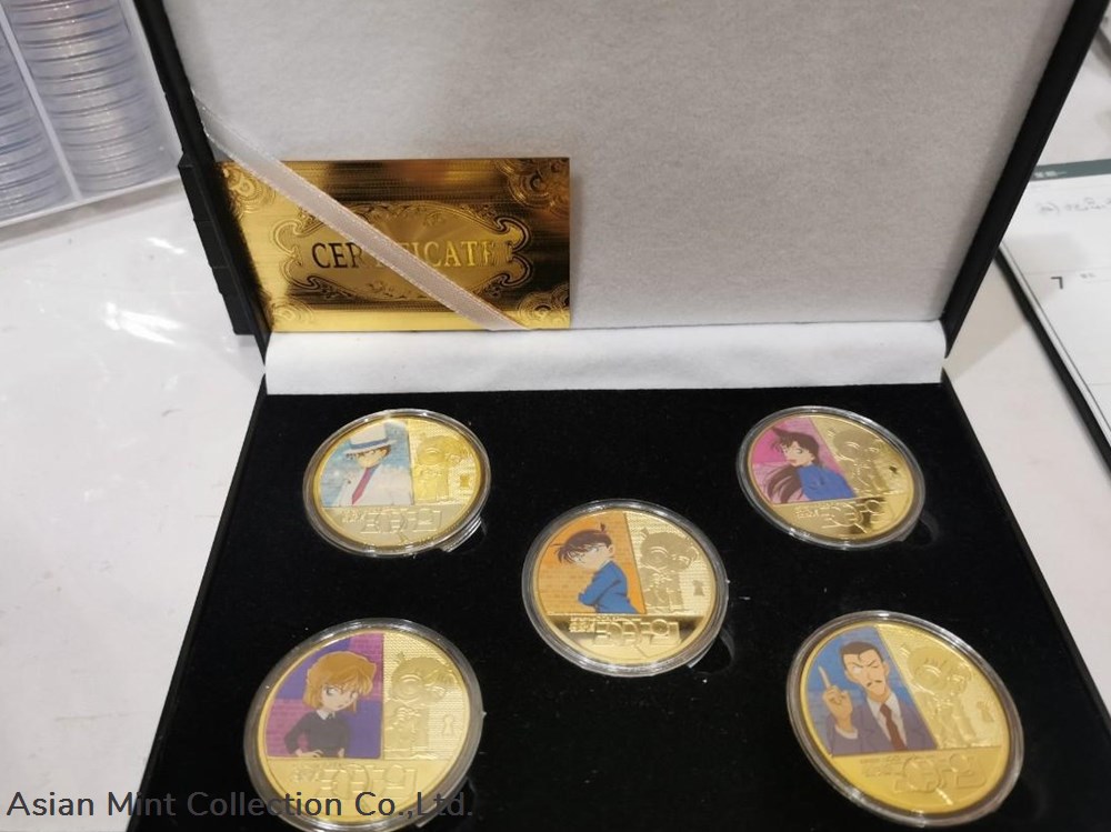 1999 - Memorable 24k Gold Coin Collection 5 coins 1999 memorable 24k gold coin collection