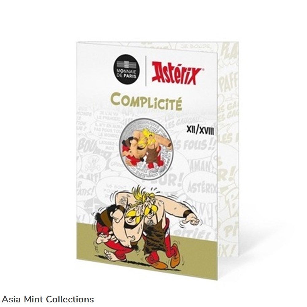 2022 - 10 euro France silver – Asterix (complicity) coins ingots bullion coin 2022 10 euro france silver asterix complicity