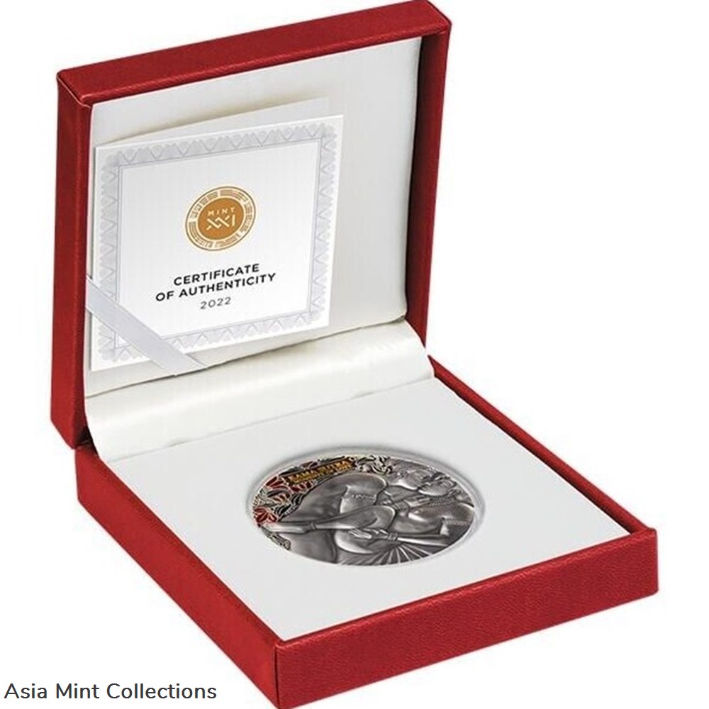 2022 - Kama Sutra IV Moments of Love 3 oz Antique finish Silver Coin CFA Cameroon 4 coins ingots bullion 2022 kama sutra iv moments of love 3 oz antique finish silver coin cfa cameroon