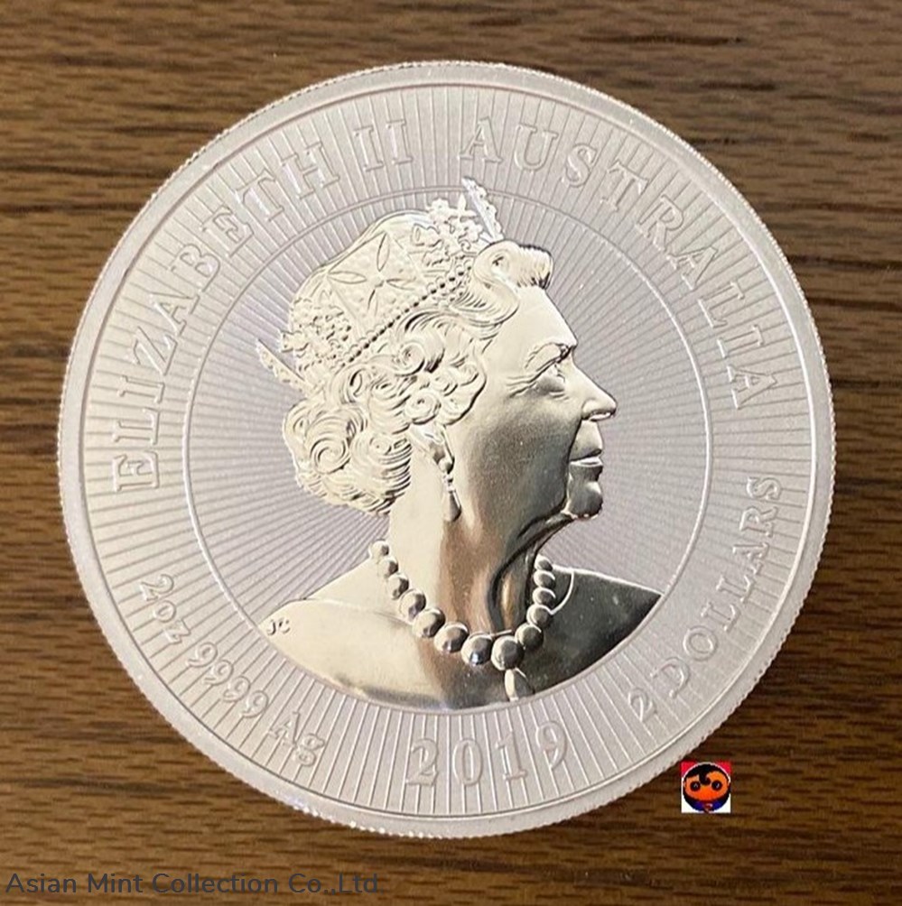 coins ingots bullion 2019 silver 2 oz australia mother baby crocodile piedfort coin bu