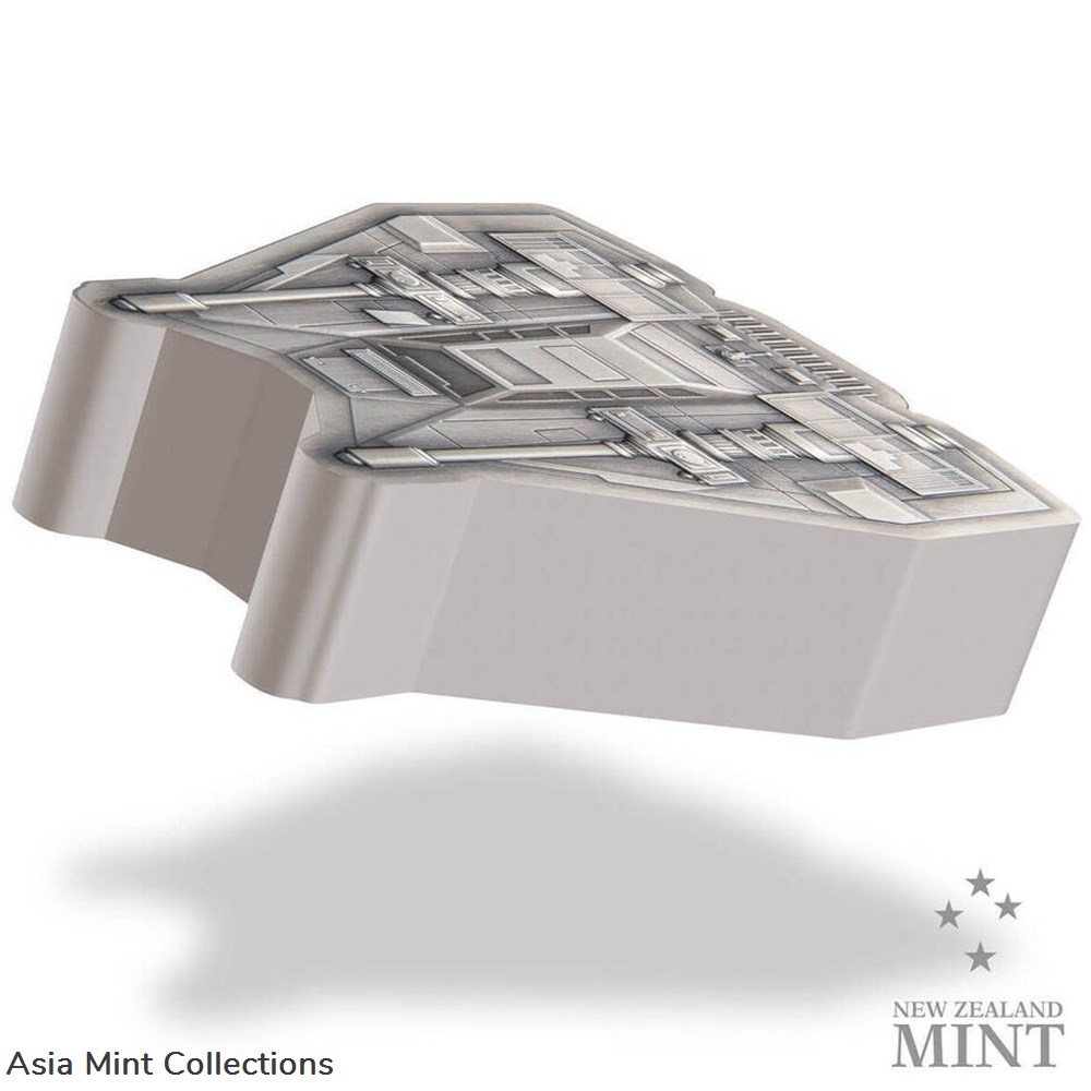 coins ingots bullion 2023 niue star wars mandalorian vehicle snowspeeder 1oz silver antiqued coin