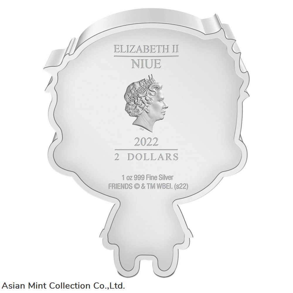coins ingots bullion coin 2022 1 oz silver proof friends ross geller chibi