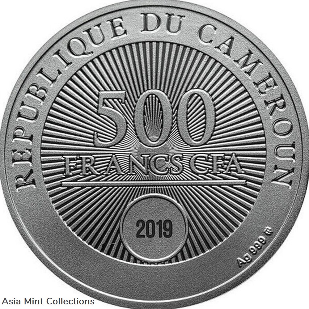 2019 - Love and Happiness Proof Silver Coin 500 Francs CFA Cameroon coins ingots bullion 2019 love and happiness proof silver coin 500 francs cfa cameroon