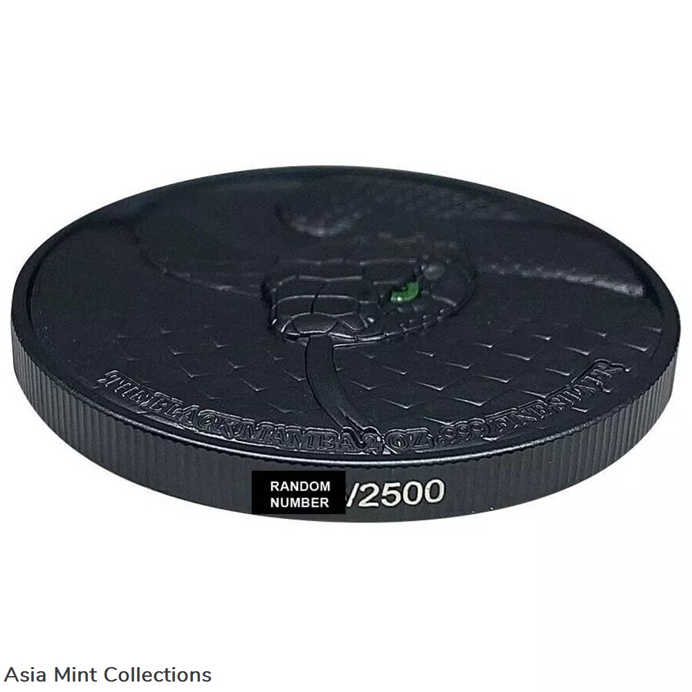 2023 - 2 Oz Silver Coin Chad 10000 Francs CFA Black Mamba High Relief Coin 4 coins ingots bullion ingot 2023 2 oz silver coin chad 10000 francs cfa black mamba high relief coin