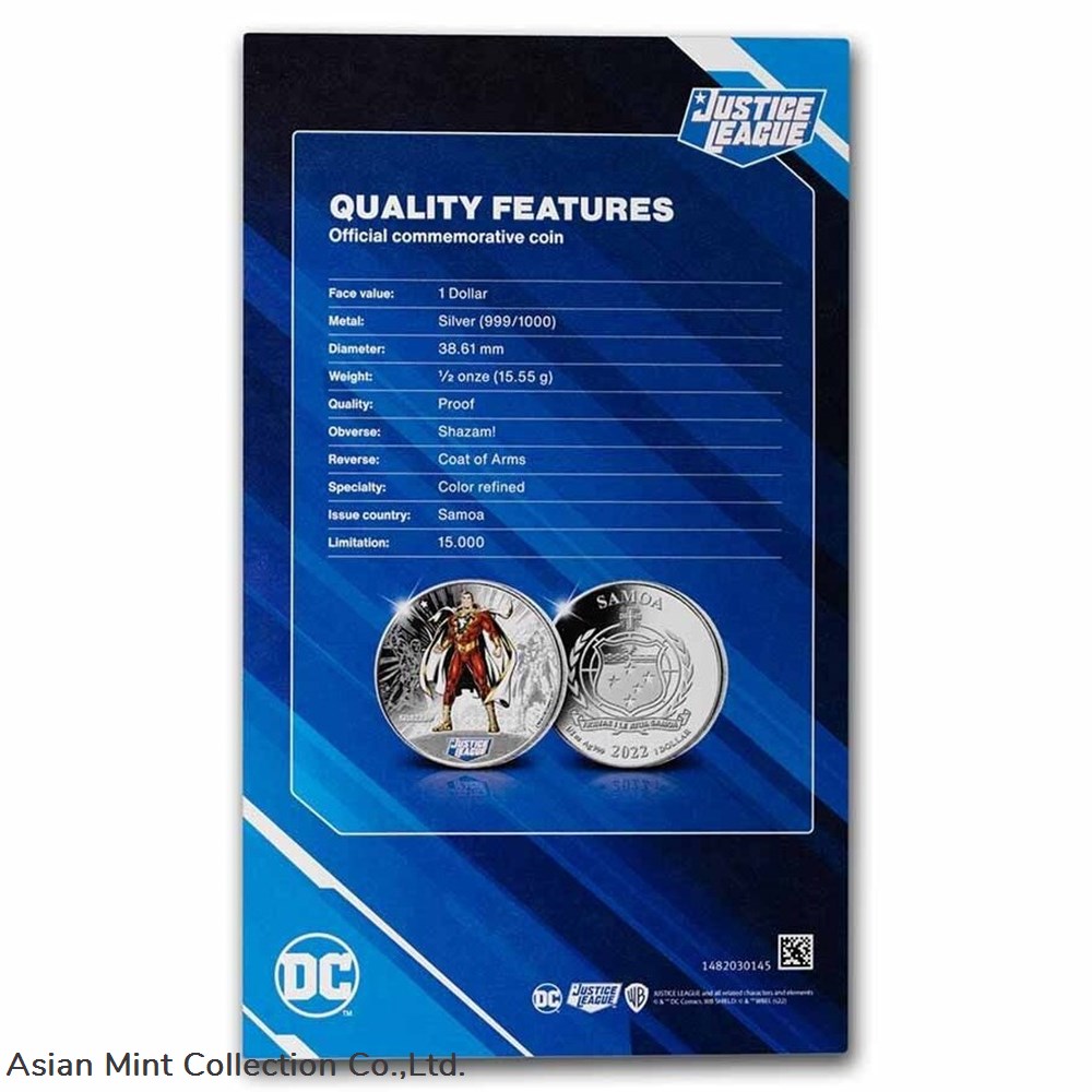 coins ingots bullion coin 2022 shazam 1 2 oz silver justice league samoa