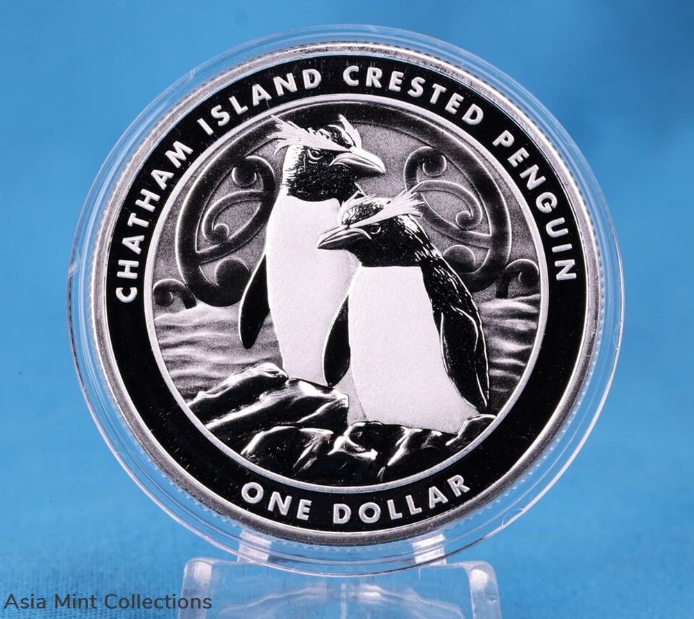 2020 Chatham Island Crested Penguin Penguin New Zealand 1 oz 999 Silver ST/BU 4 coins ingots bullion coin 2020 chatham island crested penguin penguin new zealand 1 oz 999 silver st bu