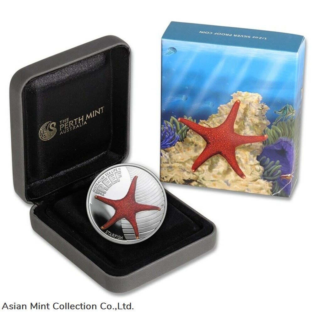 2011 Australia 50 Cents 1/2 oz Silver Starfish Proof (w/Box) THE REEF Series 3 coins ingots bullion coin 2011 australia 50 cents 1 2 oz silver starfish proof w box the reef series